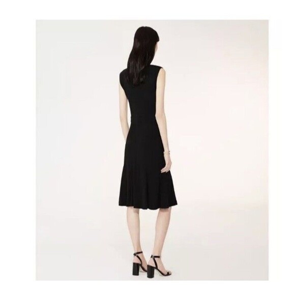 TORY BURCH AUBREY BLACK MIDI DRESS Wedding Guest Cocktail - Picture 3 of 10